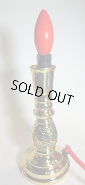 画像1: 赤い灯り-高級ろうそく型ランプ（富貴）一個 (1)