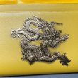 画像3: 最強開運 五本爪皇帝龍刻印黄色蛇革の長財布札入れ(長財布 黄色 ニシキヘビ・牛革)iw230720a01ko (3)