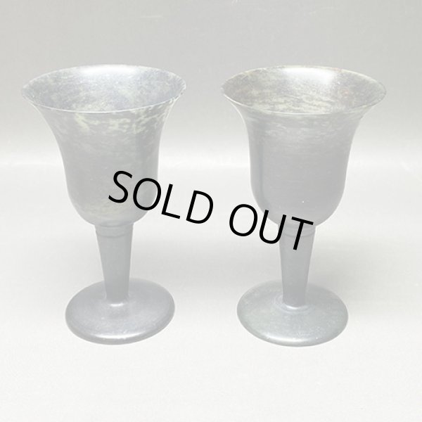 画像1: 夜光杯　馬上杯型　二個一組 iw231217a01_KO (1)