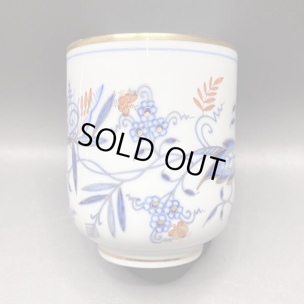 画像13: マイセン（Meissen） ブルーオニオン レッド＆ゴールド　夫婦蓋付湯呑 共箱  iw240924a01 (13)