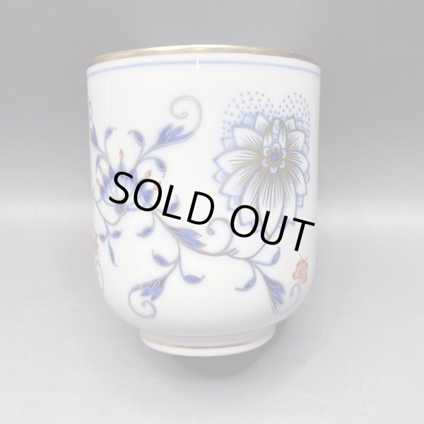 画像17: マイセン（Meissen） ブルーオニオン レッド＆ゴールド　夫婦蓋付湯呑 共箱  iw240924a01 (17)