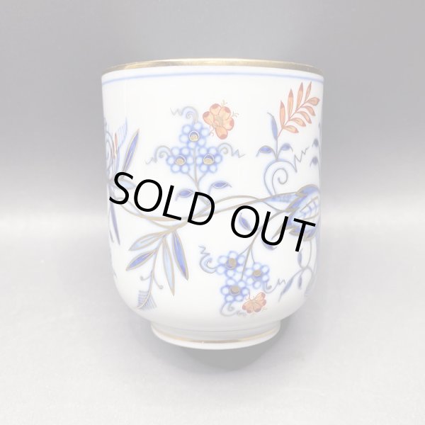 画像19: マイセン（Meissen） ブルーオニオン レッド＆ゴールド　夫婦蓋付湯呑 共箱  iw240924a01 (19)