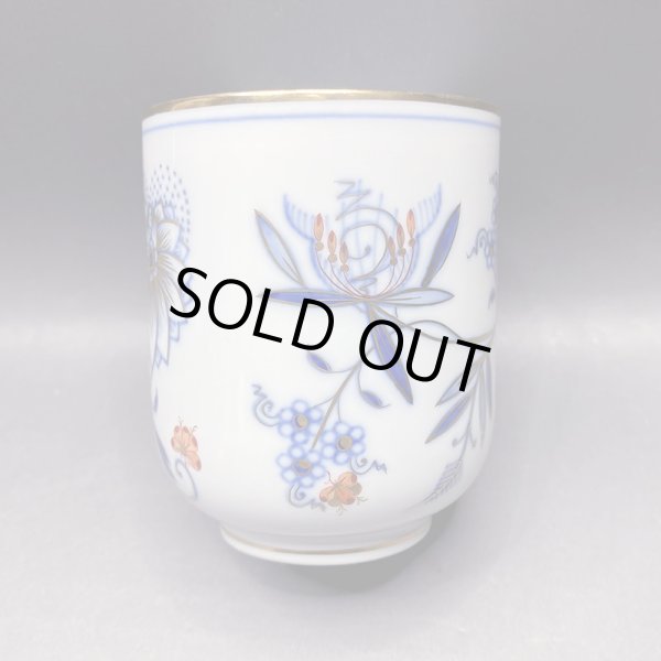 画像20: マイセン（Meissen） ブルーオニオン レッド＆ゴールド　夫婦蓋付湯呑 共箱  iw240924a01 (20)