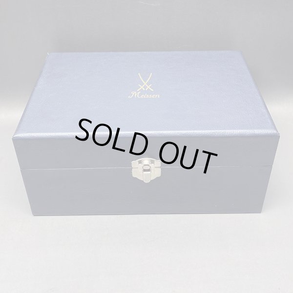 画像6: マイセン（Meissen） ブルーオニオン レッド＆ゴールド　夫婦蓋付湯呑 共箱  iw240924a01 (6)