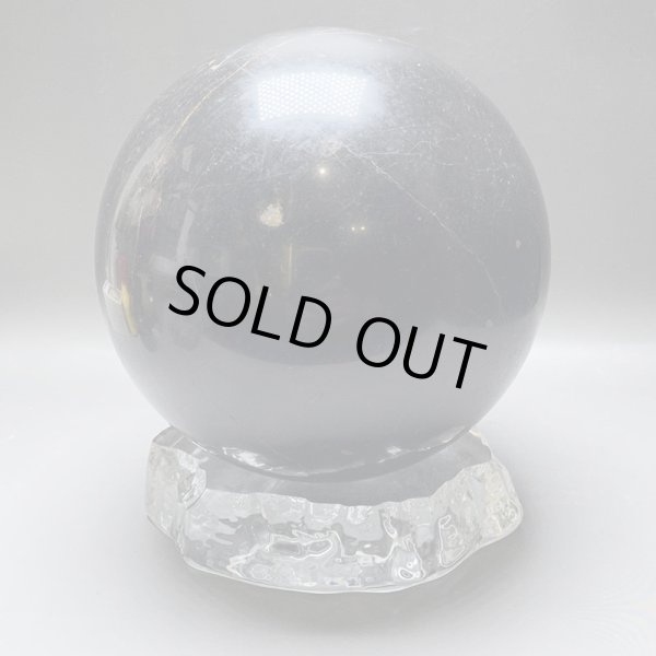 画像5: オプシディアン（黒曜石）13.5黒曜石玉鑑定書付 iw241117a01黒水晶（モリオン）と同様に魔よけに効果があるといわれる黒曜石の丸玉 (5)