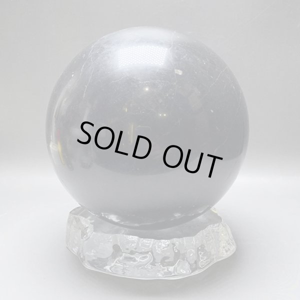 画像4: オプシディアン（黒曜石）13.5黒曜石玉鑑定書付 iw241117a01黒水晶（モリオン）と同様に魔よけに効果があるといわれる黒曜石の丸玉 (4)