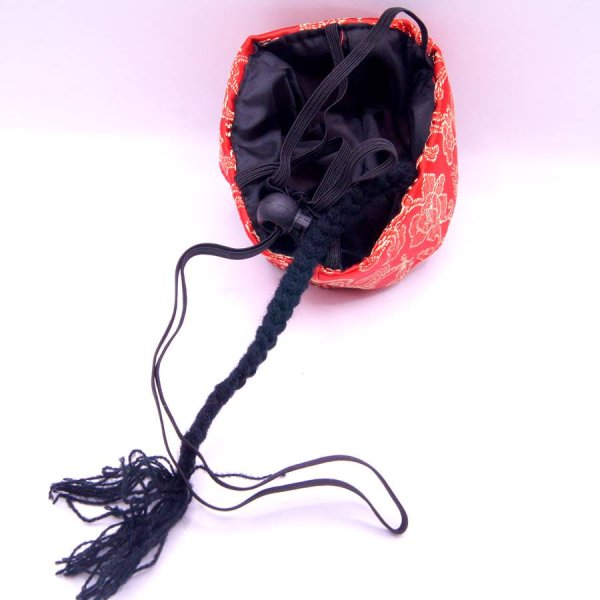 画像7: ペット(ドッグ用)サテン地チャイナ帽子 ペット小型犬用 径9cm Lサイズ (7)