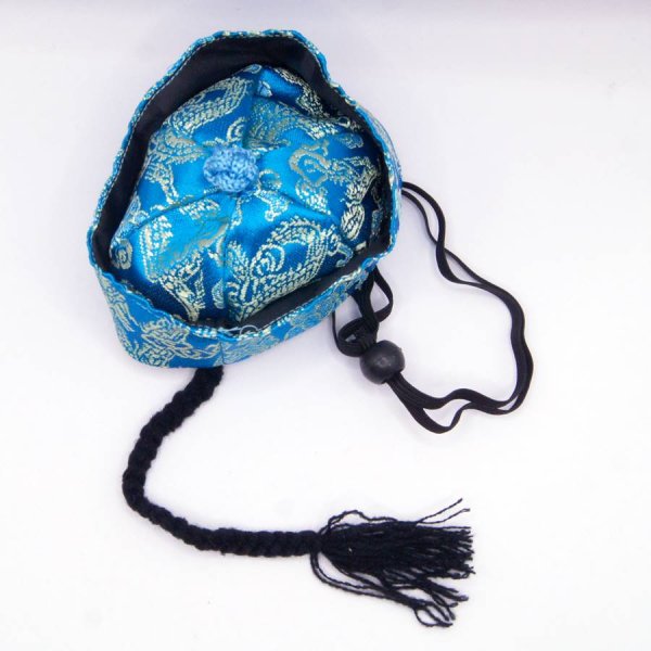 画像8: ペット(ドッグ用)サテン地チャイナ帽子 ペット小型犬用 径9cm Lサイズ (8)