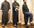 画像4: 綿ポリ製男性用チャンパオ(長袍・黒色)薄手素材 (4)