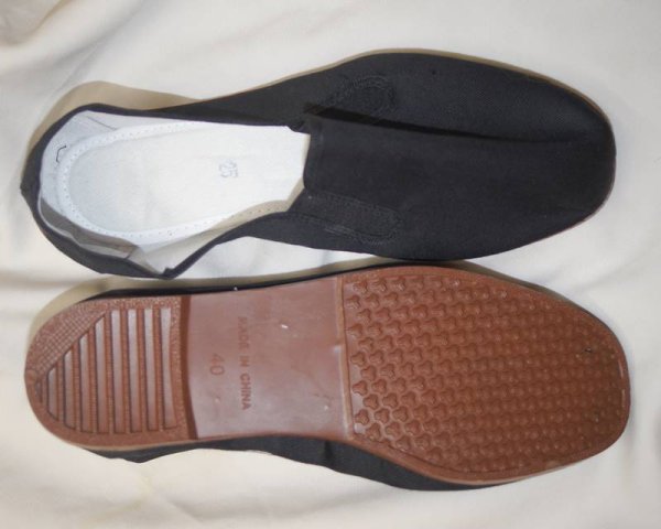 画像2: カンフーシューズ 樹脂製ゴム茶底・布靴  ※37号・38号・39号・40号新入荷(=税別1200円) (2)