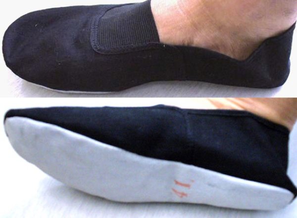 画像8: カンフー＆太極拳シューズ黒(スエード底・布靴) 35号〜45号 ※号数とｃｍの表示を変更しました (8)