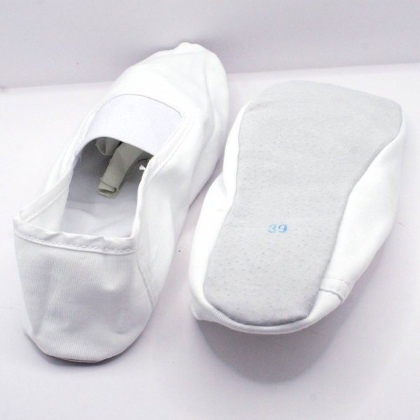 画像4: カンフー＆太極拳シューズ白(スエード底・布靴)　35号〜45号 (4)