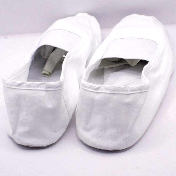 画像2: カンフー＆太極拳シューズ白(スエード底・布靴)　35号〜45号 (2)