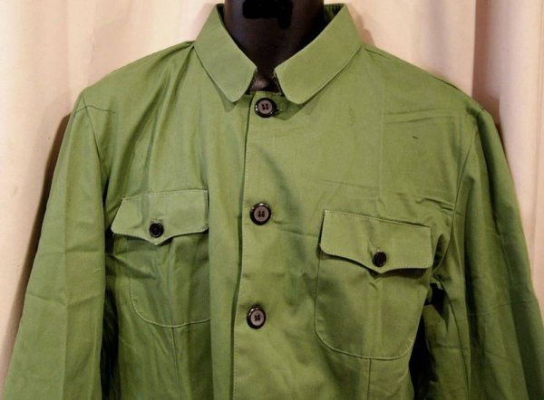 画像2: コットン製中国人民服(中山服)上衣・カーキ色 (2)