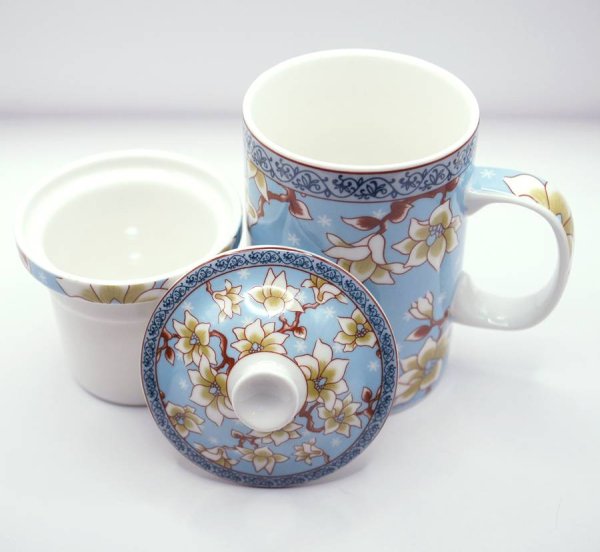 画像7: 茶漉し付きマグカップ「木蓮」 【横浜中華街】 (7)