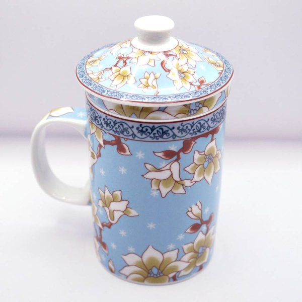 画像4: 茶漉し付きマグカップ「木蓮」 【横浜中華街】 (4)