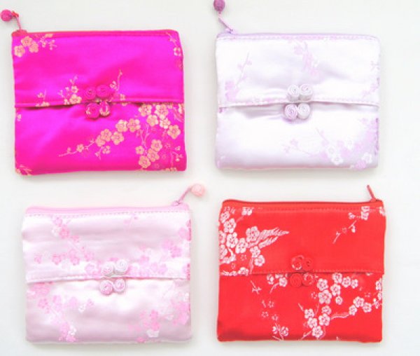画像4: サテン ポケットティッシュケース2個セット ※龍柄と梅柄に変更 (4)