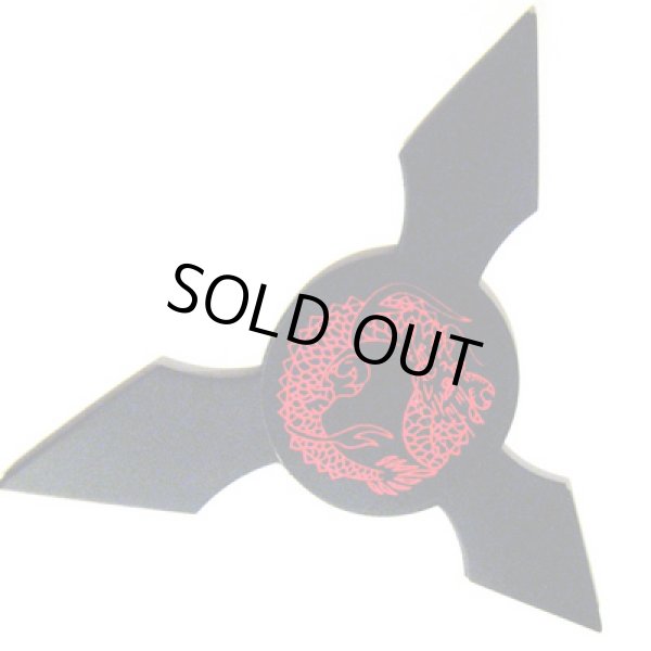 画像1: ラバー製手裏剣・三角型M（赤色） (1)