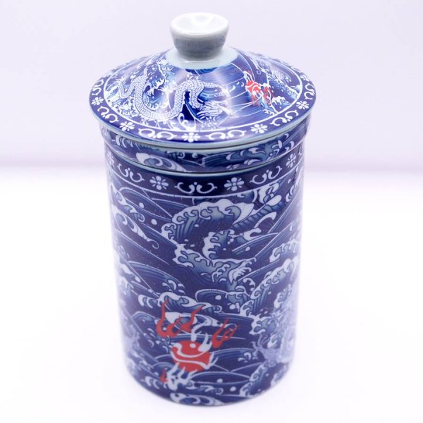 画像5: 茶漉し付きマグカップ 龍渡海 双龍 【横浜中華街】 (5)