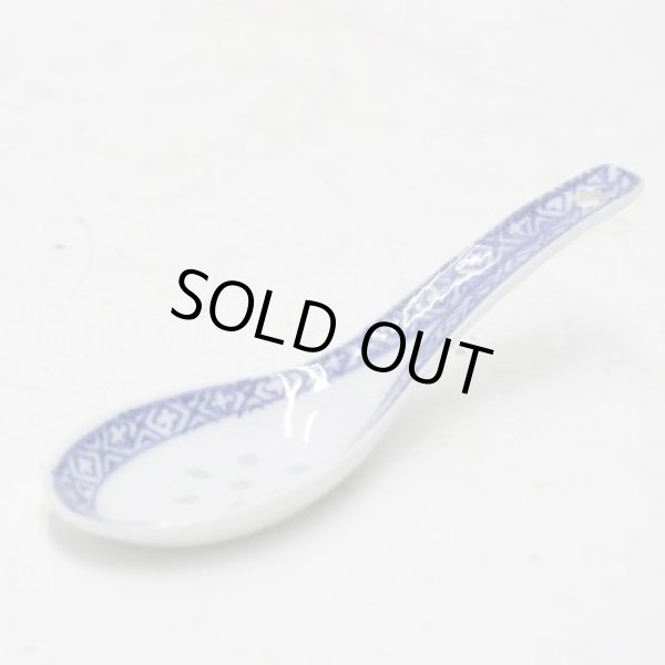 画像3: 景徳鎮製 ホタル焼き　れんげ　レンゲ（蓮華）青 No.23161903 (3)