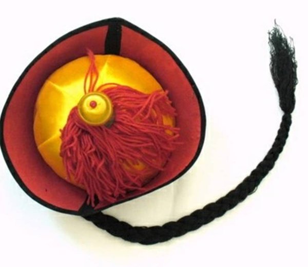 画像5: 辮髪付き宮廷帽子・皇帝帽子 (5)