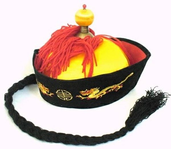 画像4: 辮髪付き宮廷帽子・皇帝帽子 (4)