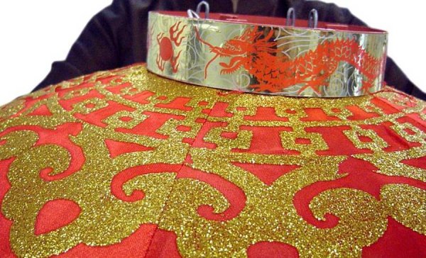 画像2: 金条提灯　シルクランタン 22インチ　216922A (2)