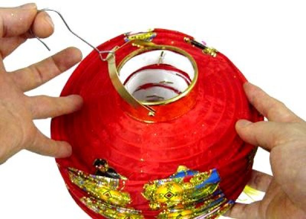 画像3: 中国紅綢燈　四連紅灯（ランタン） 種類お任せ　2個セット (3)