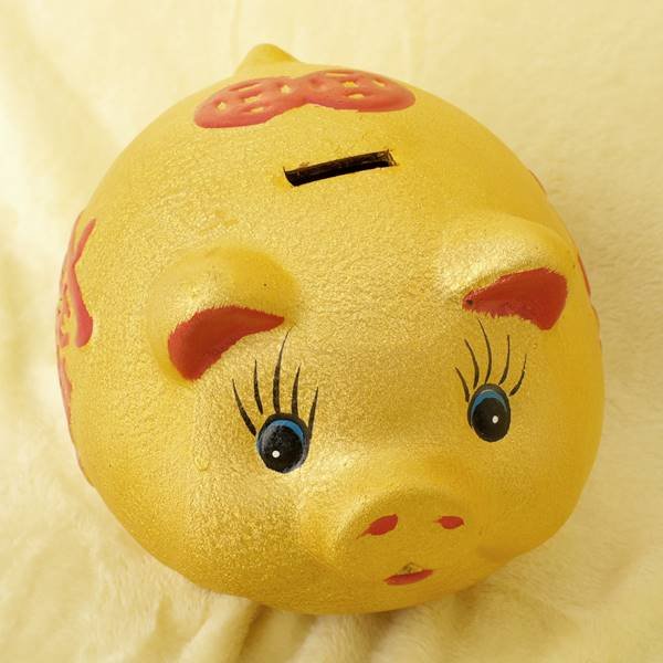 画像2: 横浜中華街名物・金運を呼び込む金ブタ招財貯金箱  16インチ (2)