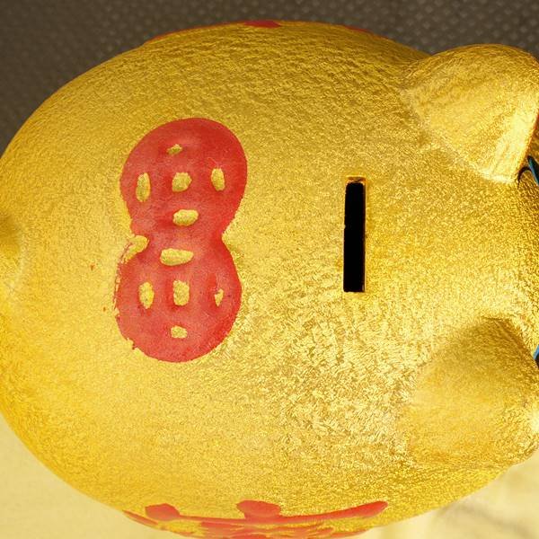 画像3: 横浜中華街名物・金運を呼び込む金ブタ招財貯金箱  16インチ (3)