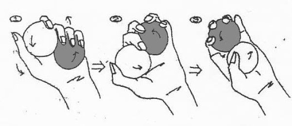 画像4: 七宝健身球・六八卦柄　金色　直径40mm  288KC41 (4)