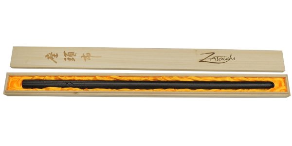 画像6: 尾形刀剣 ZT-12/S 座頭市仕込み杖　楕円黒石目鞘 　木箱付 (6)