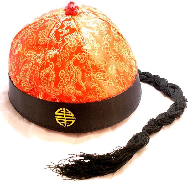 画像27: 辮髪付き 中華丸帽子９号サイズのみ (27)