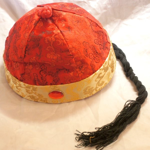 画像14: 辮髪付き 中華丸帽子９号サイズのみ (14)