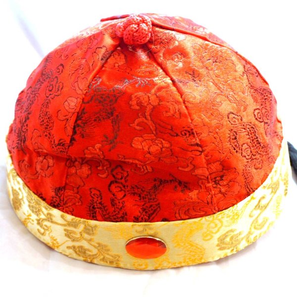 画像15: 辮髪付き 中華丸帽子９号サイズのみ (15)