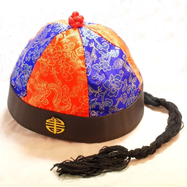 画像8: 辮髪付き 中華丸帽子９号サイズのみ (8)