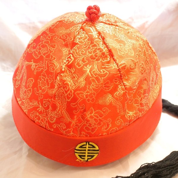 画像29: 辮髪付き 中華丸帽子９号サイズのみ (29)