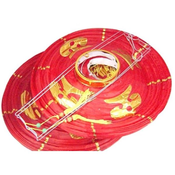 画像8: 布紅提灯 紅ランタン 無地 8インチ 2個セット (8)