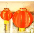 画像10: 布紅提灯　紅ランタン　無地　14インチ　2個セット　216C0814 (10)