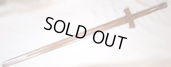 画像1: マスターカット トレーニング 十字木剣 焦げ茶塗装 西洋剣 剣 刀剣 コスプレ 演劇用 サーベル (1)