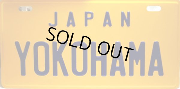 画像1: 横浜ご当地 USAサインプレート JAPAN YOKOHAMA  黄＋黒文字 (1)