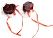 画像4: サテンお団子 髪飾りカバー（レース、ヘアクリップ付き） 2個1セット 黒色【種類＝３色】 (4)