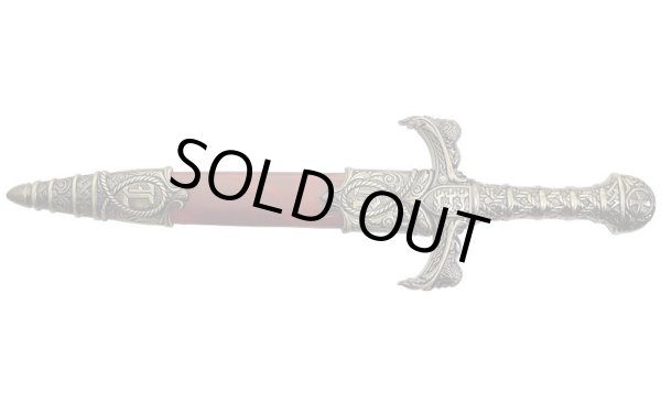 画像1: DENIX デニックス 4157/N リチャード ライオンヘッドダガー ブラック/レッド (1)