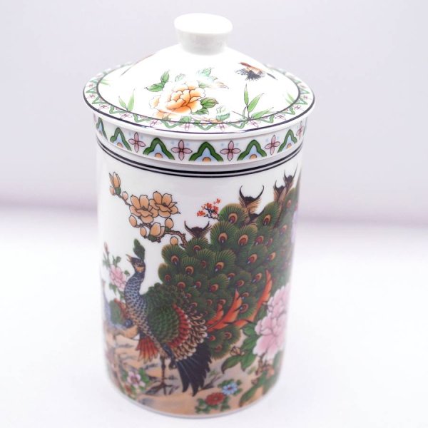 画像5: 茶漉し付きマグカップ 孔雀 【横浜中華街】 (5)