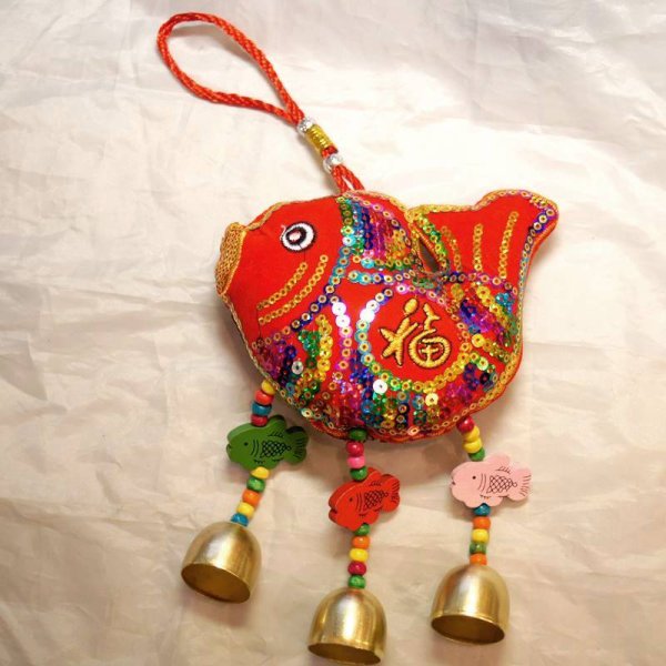 画像1: 吉祥 お魚飾り 福文字 ドアベル (1)