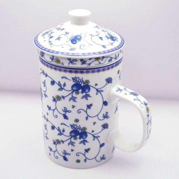 画像1: 中国 茶漉しマグカップ 吉祥果 【横浜中華街】 (1)