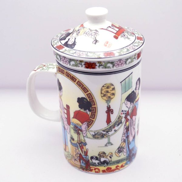 画像6: 中国 茶漉しマグカップ 夜宴 【横浜中華街】 (6)
