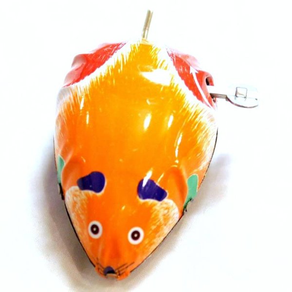 画像2: ぜんまい仕掛けブリキ動物「ねずみ 鼠」 (2)