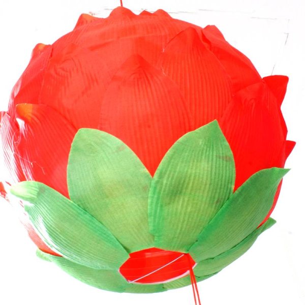 画像3: 12寸 吉祥 蓮花ランタン 黄色 2165089-RE 1個 (3)