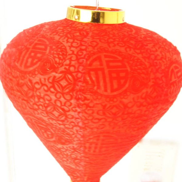 画像4: 14寸 吉祥 ベルベット ダイヤ型 堤灯 ランタン 2169514J 1個 (4)